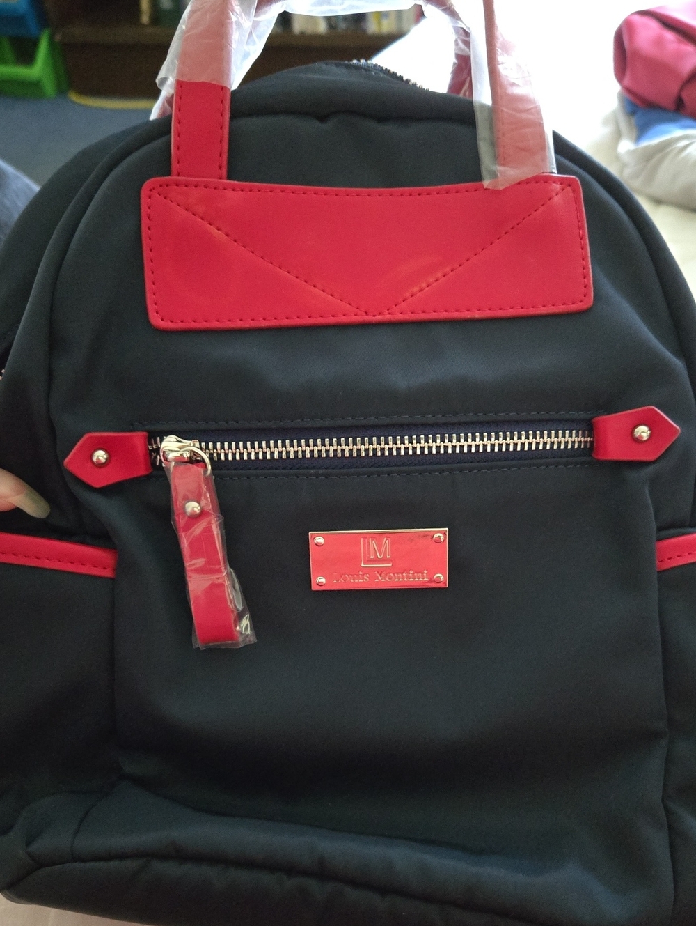 Black and Red Women's Backpack Purse
